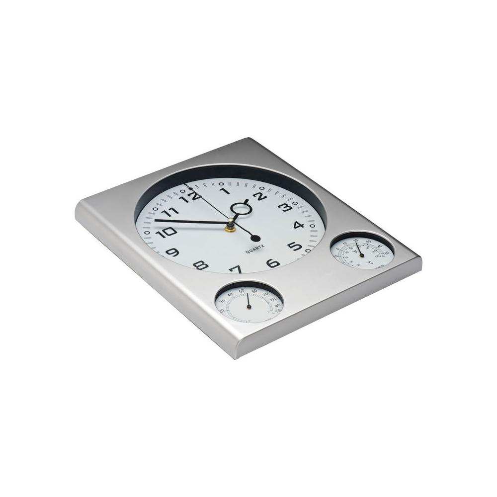 SILVER műanyag falióra, szürke