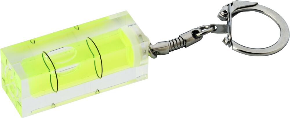 Vízszintmérő kulcstartó, műanyag, zöld